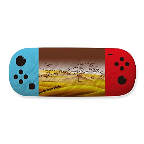 Étui de rangement pour lunettes motif Route de la Soie avec protection rigide
