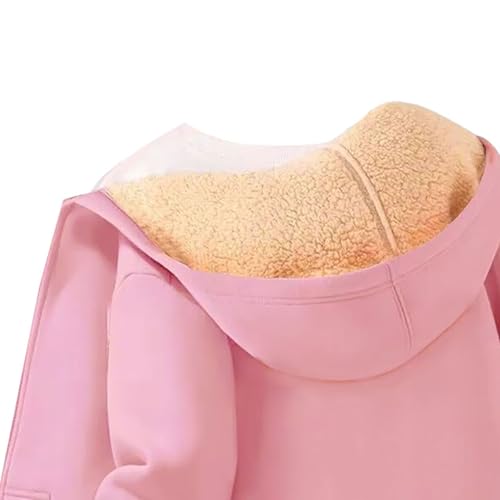 Girls Thicken Fleece Jogger Set Boys 2 Piece Sherpa Full Zip Hooded Sweatshirt and Jogger Sweatpants Winter Sweatsuit2