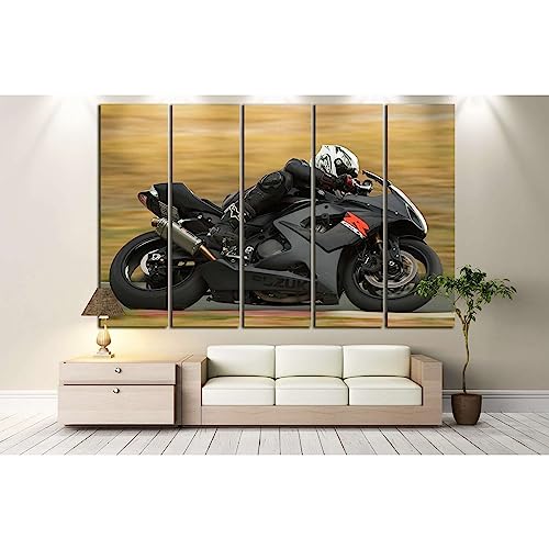 Tableau sur toile Suzuki GSX-R 156 ZELLART deco murale moto 5 panneaux pret a accrocher