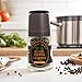 Whole Black Peppercorns with Adjustable Grinder(2.1oz+7oz) & Refill Pack | Restaurants & Home Cooks | Enhances Meat, Beef, Steak & Meat Lovers' Dishes (60g+200g)
