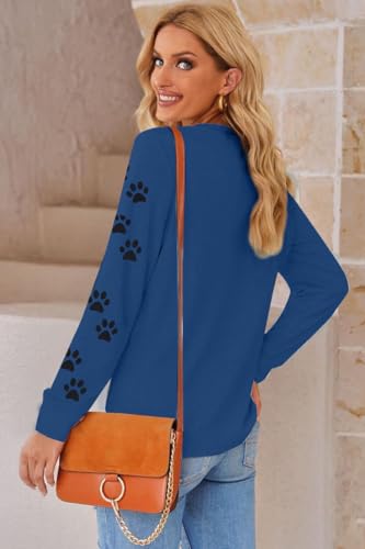 Funny Cat Shirts for Women - Peeping Halloween Black Cat Shirt Cute Cat Mom Long Sleeve Graphic Tees Teens Pullover Tops4