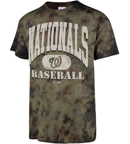 47 Washington Nationals Men's Foxtrot Camo Short Sleeve T-Shirt - MLB Tee Shirt (Large)