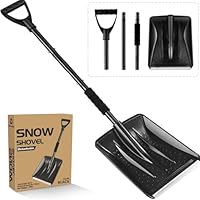 Schneeschaufel, 2025 New Upgrade, neues Winter-Schneeräumwerkzeug, Aluminium-Schaufelkopf, Abnehmbarer dreiteiliger Verstellbarer Langer Griff, Auto-Einfahrt-Winterwerkzeug