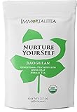 Immortalitea Gynostemma Tea USDA Organic Jiaogulan Loose Leaf Tea | Naturally Sweet Adaptogen | AMPK Metabolic Activator | Caffeine-Free Herbal Tea 3.52 oz