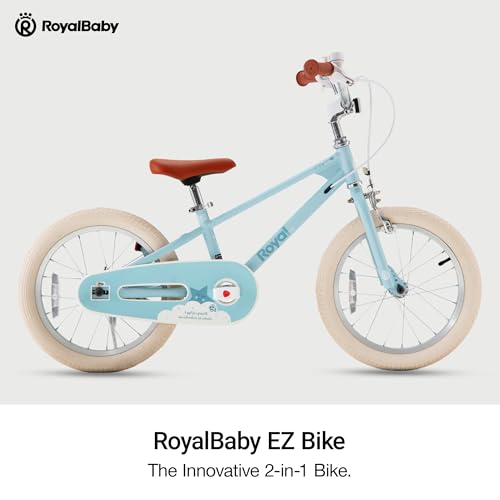 Image of RoyalBaby EZ Kids Bike,12 14 16 18 Inch Convertible Balance to Pedal Bike for Boys & Girls,Beginner Bicycle for Ages 2-9 Years