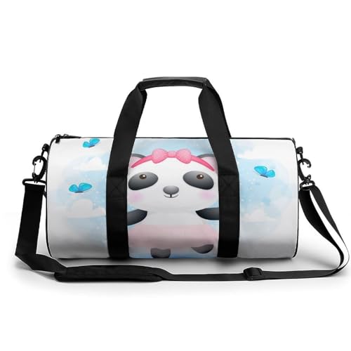 Sac de sport panda en gribouillis de 45cm pour gym et voyage
