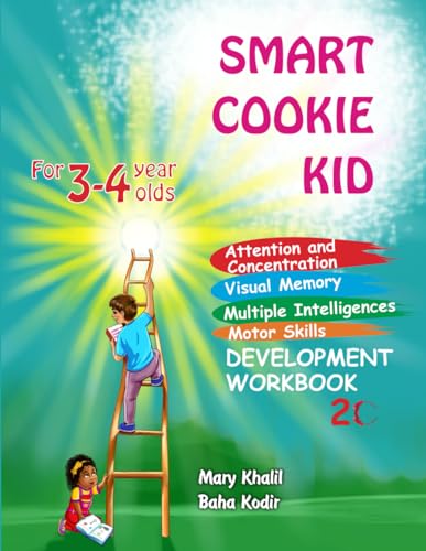 Smart Cookie Kid For 3-4 Year Olds Attention and Concentration Visual Memory Multiple Intelligences Motor Skills Book 2C (Developmental Workbook)