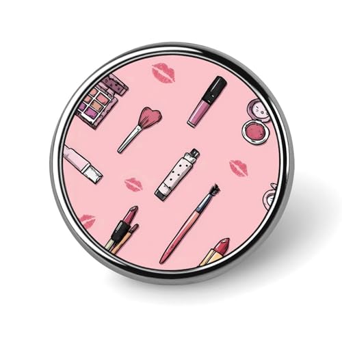 Makeup Pattern Brooch Pins for Women Men Fashion Badge Lapel Pins for Party Wedding