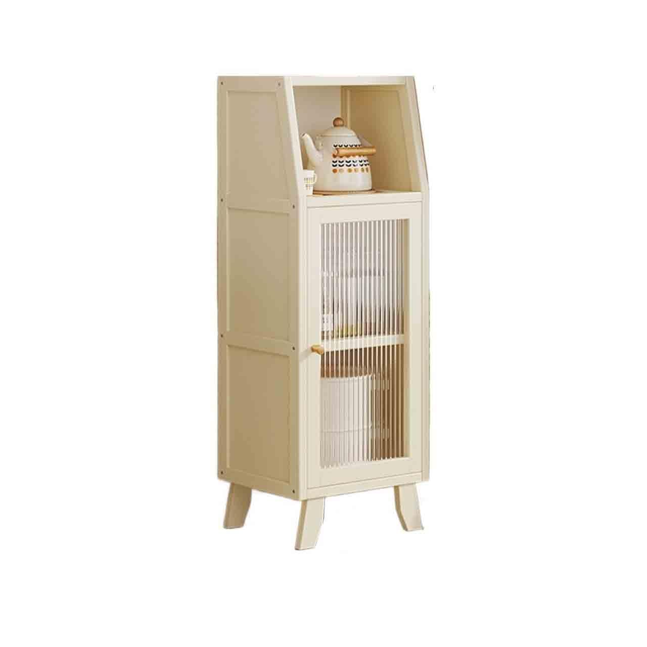 Armadio cucina Credenza in vetro a struttura stretta for cucina e soggiorno stoccaggio