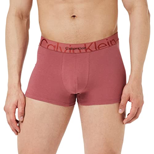 Calvin Klein Herren Boxershorts Trunk Baumwolle mit Stretch, Rot (Raspberry Blush), XL