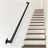 Staircase Handrails Banister Hand Railings Square Industrial Pipe Wall Handrail, 3ft/4ft/5ft/6ft/10ft/12ft/14ft/15ft/16ft/18ft/19ft/20ft/23ft Heavy Duty Stairway Railing, Stairs Banister Handrails Gra