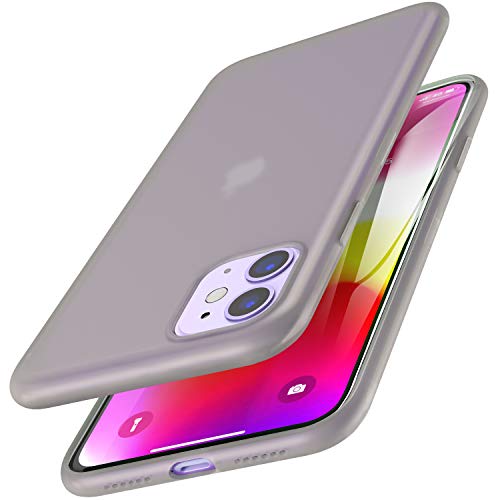 TOZO for iPhone 11 Case 6.1 Inch (2019) Liquid Silicone Gel Rubber Shockproof Shell - Soft 4 Side Full Protection Cover for iPhone 11 (Semitransparent Black)