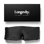 Longevity 100% Mulberry Silk Eye Mask for Sleeping - Bio-Contoured Silk Sleep Mask with Silver Ion Infusion for Skin & Hair - Light Blocking, Hypoallergenic - Luxury Sleep Aids for Women & Men