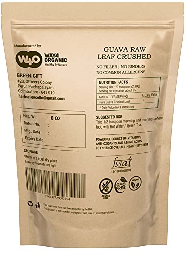 Guava Leaf Tea (Dried Crushed Leaves, Not Powder) 8 Oz, Hair Re-Growth, Skin & Nails, No Preservatives, 100% Pure Guava Leaves (1 Pack(8 Oz)) - Thumbnail 2