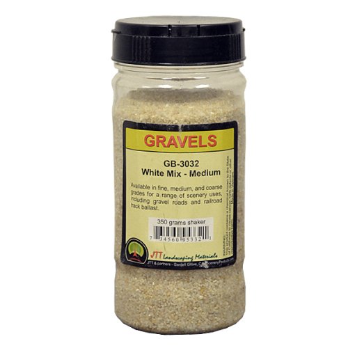 JTT Scenery Products Ballast and Gravel, White Mix, Medium