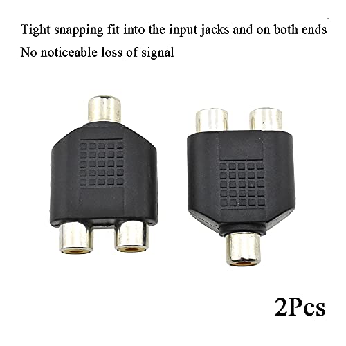 HAHIYO Adaptador 3 RCA F a 2x3.4 RCA F Stereo 2 piezas miniatura 6