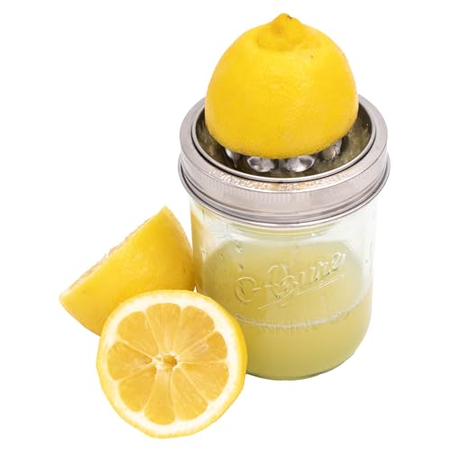 Stainless Steel Juicer Lid for Mason Jars | Metal Citrus Lemon Juice Squeezer Manual Juicer - Wide Mouth by Mason Jar Lifestyle - Used condition - Image 8
