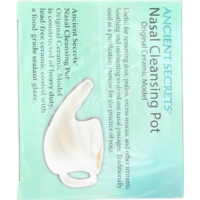 Ancient Secrets Ceramic Nasal Cleansing Pot, 1 Neti Pot (Pack of 3)