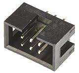 Amphenol Communications Solutions T821 Leiterplatten-Stiftleiste Gerade, 6-polig / 2-reihig, Raster 2.54mm,