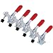 Produktbild MINGZE 5 Stücke Knebelklemme GH-225-D, 230kg Schnellspanner Knebelklemme Haltevermögen Horizontale Klemmstange Toggle Clamps Heavy Duty Griff Vertikale Typ für die Metallbearbeitung Handwerkzeug Clip