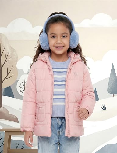 Image of Amazon Brand - Symbol Girls Girls Quilted Winter Jacket with Detachable Hood | Age 2-12 Years