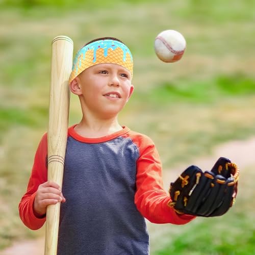Image of Suncalla Teenager Baseball Headband Elastic Polyester Sweatband Multi Color for Basketball Football Golf Headscarf Baseball Stuff Women Men Accessory Team Gift