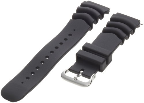 Timex Men's Q7B722 Resin Performance Sport 22mm Black Replacement Watchband
