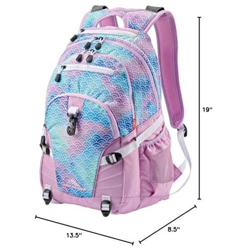 Image of High Sierra Loop Backpack, Travel, or Work Bookbag with tablet sleeve, One Size, Rainbow Scales