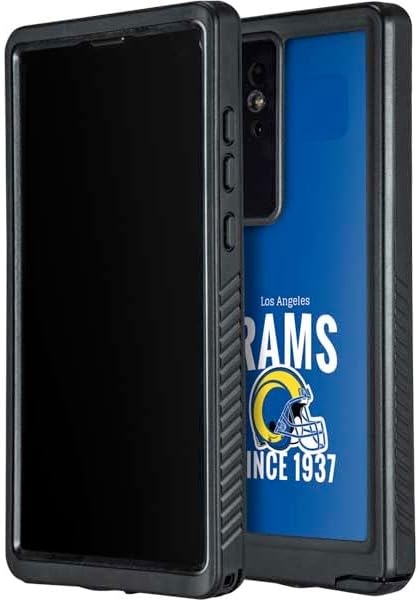 Skinit Waterproof Phone Case Compatible with Galaxy S24 Ultra - Officially Licensed NFL Los Angeles Rams Helmet Design