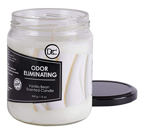 Dianne'S Custom Candles DCC-OEC-VANILLA Bean Odor Eliminating Highly Fragranced Candle - Eliminates 95% Of Pet, Smoke thumb #1