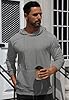 AIYINO Mens Long Sleeve Classic Plain Pullover Hooded Sweatshirt Hoodie Sweater 2XL Light Grey #4