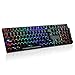 Teamwolf Teclado mecánico gaming RGB azul interruptor 105 teclas completas QWERTZ disposición alemana anti-ghost teclados profesionales