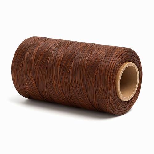 Mandala Crafts Brown Artificial Sinew Thread Waxed String for Basket Weaving Supplies - 120 Yds Sinew String Sinue Wax Thread for Tie Dye Supplies Dream Catcher Supplies