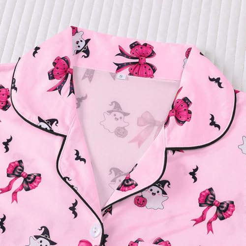 Womens Halloween Pajamas Set 2 Piece Shorts Pjs Cute Nightwear Loungewear - image 5