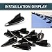 icykale 10 PCS Car Shark Fin Diffuser, Waterproof Durable Vehicle Antenna Accessories, Universal Automotive Roof Diffuser Spoiler Roof Wing Replacement for Most Cars (Black)