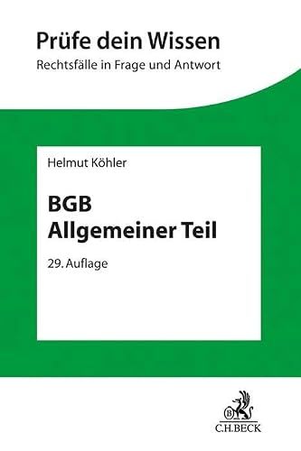 BGB Allgemeiner Teil (Prüfe dein Wissen)