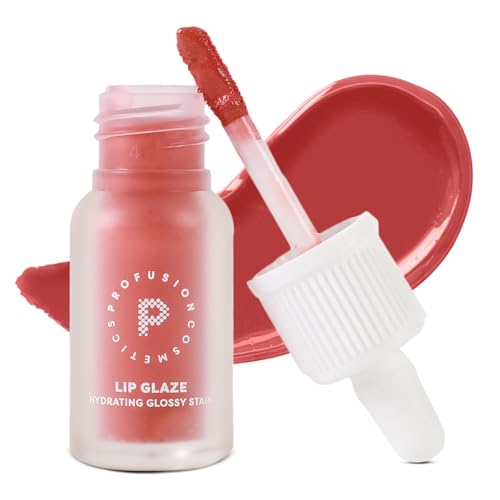 Profusion Cosmetics Lip Glaze Hydrating Glossy Stain, Moisturizing Tinted Lip Balm With Lightweight formula, Provides Pretty and Cute Design