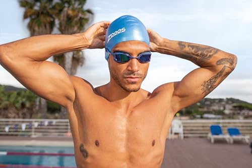 Image of Zoggs Silicone Swim Cap - Superior fit with Non-Slip Inner Surface, Color - Royal Blue