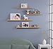O&K FURNITURE Set of 2 Picture Ledge Wall Shelf Display Floating Shelves (Oak, 18.9