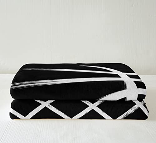 Basketball Hoop Blanket Abstract Basketball Throw Blanket For Kids Child Boys Girls,Black And White Fleece Blanket Competitive Games Teamwork Blanket 50"X60",European Sports Ball Sofa Couch Decor #TOP2