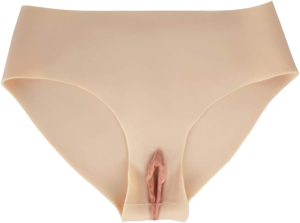 Crossdresser Panties Silicone Pants Hiding Gaff Boxer Briefs Men Thong for Cosplay Transgender Drag Queen-White||Upgrade adds catheter & female tube for love