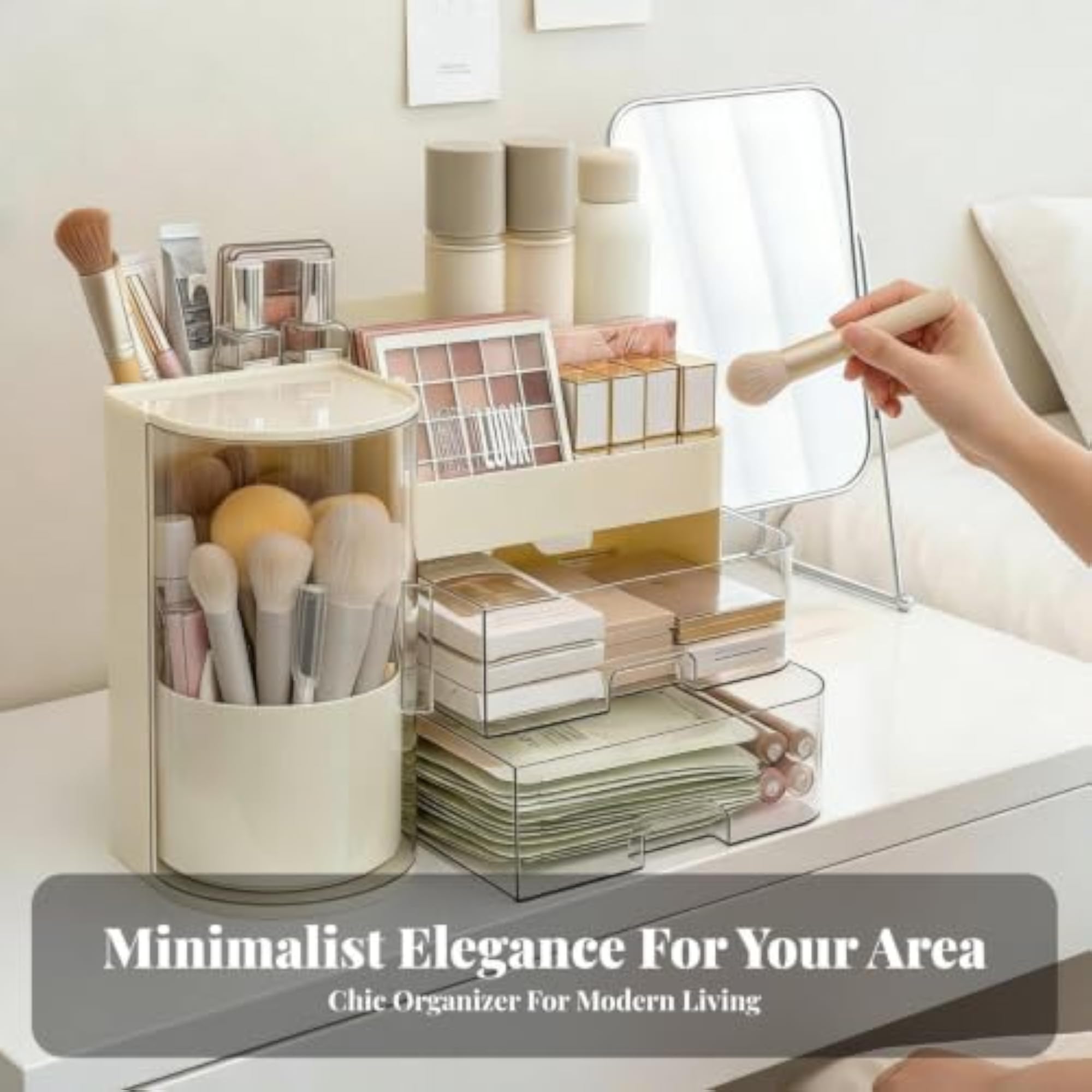 Compartmentalized Vanity Box for Makeup and Accessories