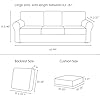 CHUN YI 7 Piece Couch Covers Sofa Covers Washable, Stretch Sofa Slipcovers for 3 Cushion Couch with Seperate Backrest and Cushion Covers, Anti Slip Furniture Protector for Dogs Pets (Large, Black)