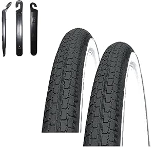 2 x Kenda Fahrradreifen 28" K-127 Fahrraddecke schwarz/weiß 47-622 (28, x 1.75) + 2 passende Schläuche AV inkl. Reifenheber
