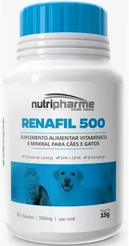 Renafil 500 Mg Suplemento Cães Cão Cachorros e Gatos Problemas Re...