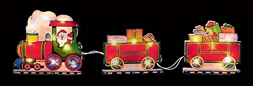 Image of Premier Decorations Ltd LED Christmas Decoration, Santa in A Train, 15 x 25 cm Each Section