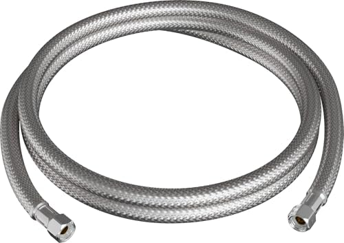 PROFLO PFX146207 84" Double Reinforced Icemaker Supply Hose - Stainless Steel