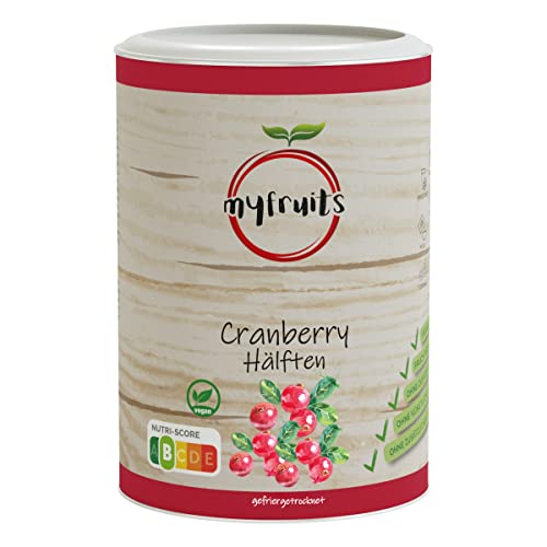 myfruits® Cranberryscheiben - gefriergetrocknet - ohne Zusätze, zu 100% aus Cranberries, Zutat für Müsli oder Porridge (1er Pack) Cover