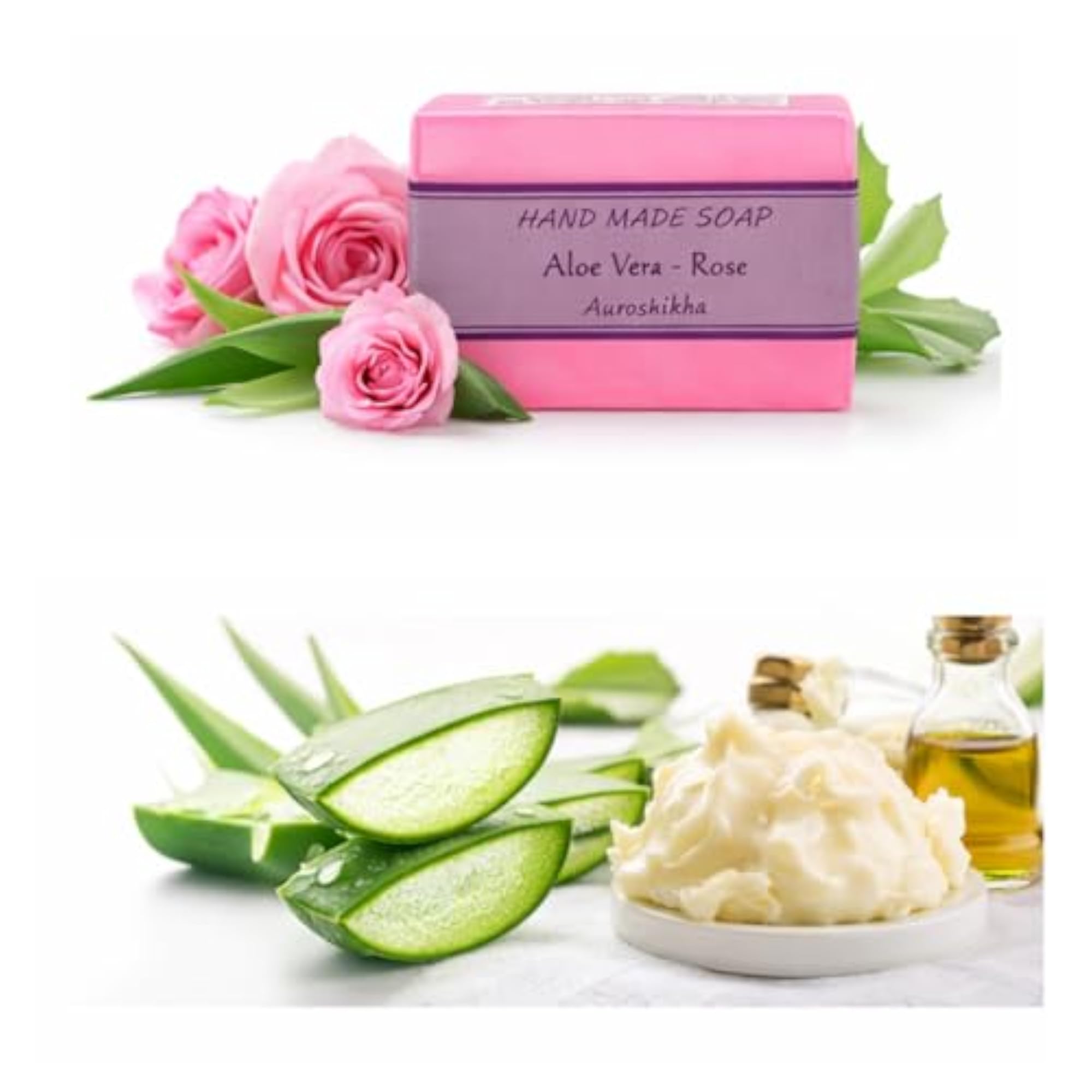 Auroshikha Rose Hand Made Soap, Natural Moisturizing Soap