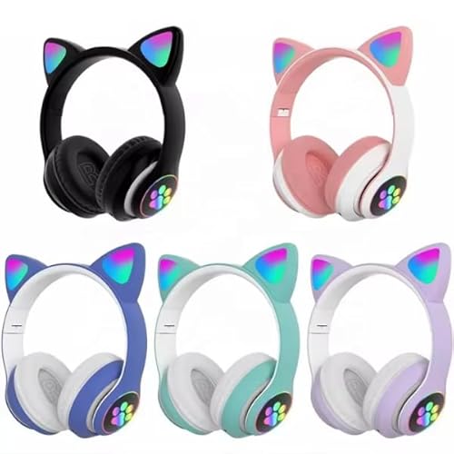 Fone Gato Fone De Ouvido carinha Sem Fio Bluetooth Com Orelhas De Gato Cor Sortida